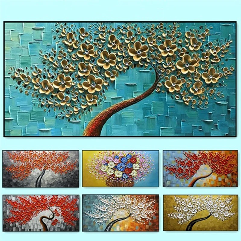 Abstract Plants Flowers Trees Canvas Paintings Modern Wall Art