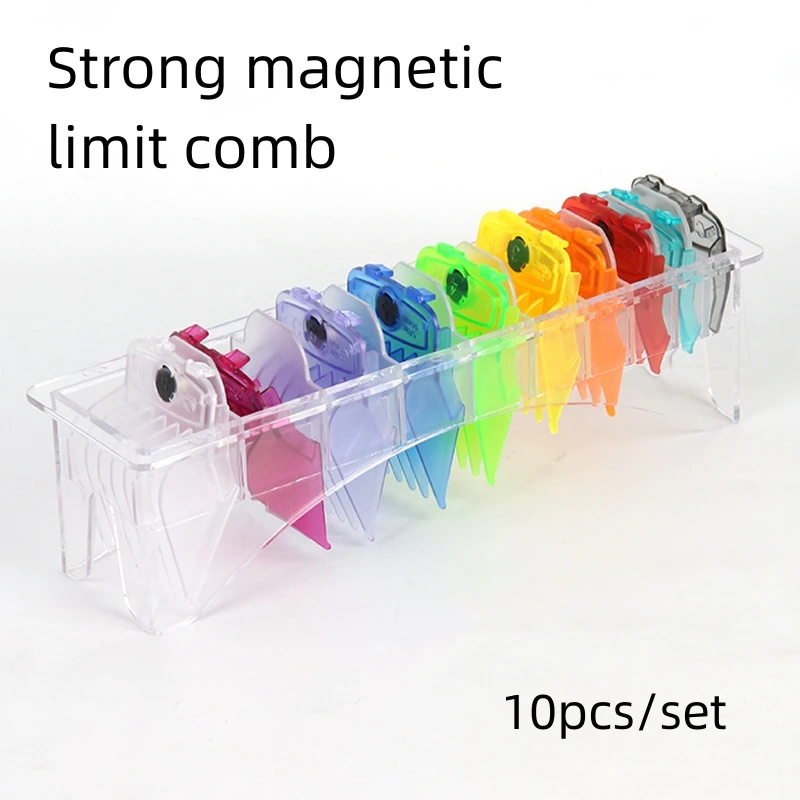 10 Pz/Set Limite Pettine Forte Magnetismo Per Wahl Tagliacapelli Elettrico Barbiere Professione Guida Di Taglio Pettine Clipper Guard Y0407