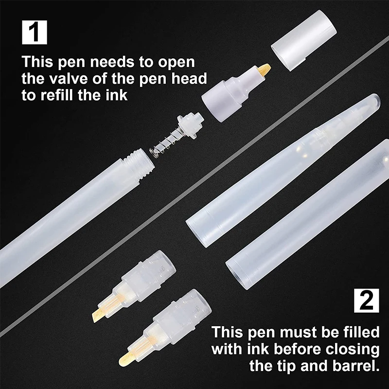 1Pcs 플라스틱 빈 펜로드 4mm 5mm 6.5mm 8mm 10mm 16mm 배럴 튜브 낙서 펜 액체 분필 마커 페인트 펜 액세서리