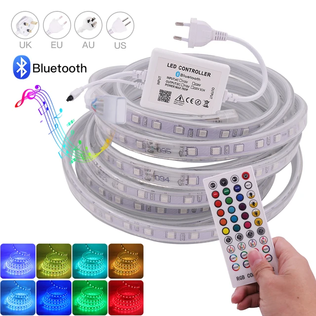 RGB AC 110 V LED Streifen Für Den Außenbereich, Wasserdicht, 5050 SMD, Neon  Lichtschlauch, 60 LEDs, M Mit Netzteil, Schneidbar Auf 1 Meter Länge Von  235,56 €