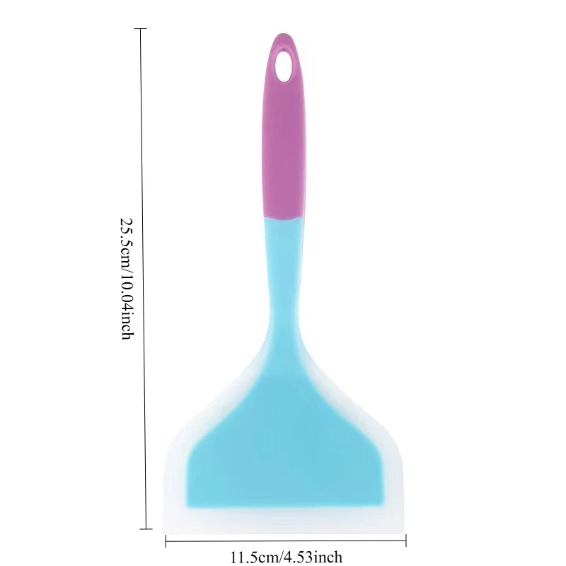 Silicone Spatula Non-stick Skillet Heat Resistant Kitchen Utensil for Cooking Perfect for Pancakes Steaks and Grills