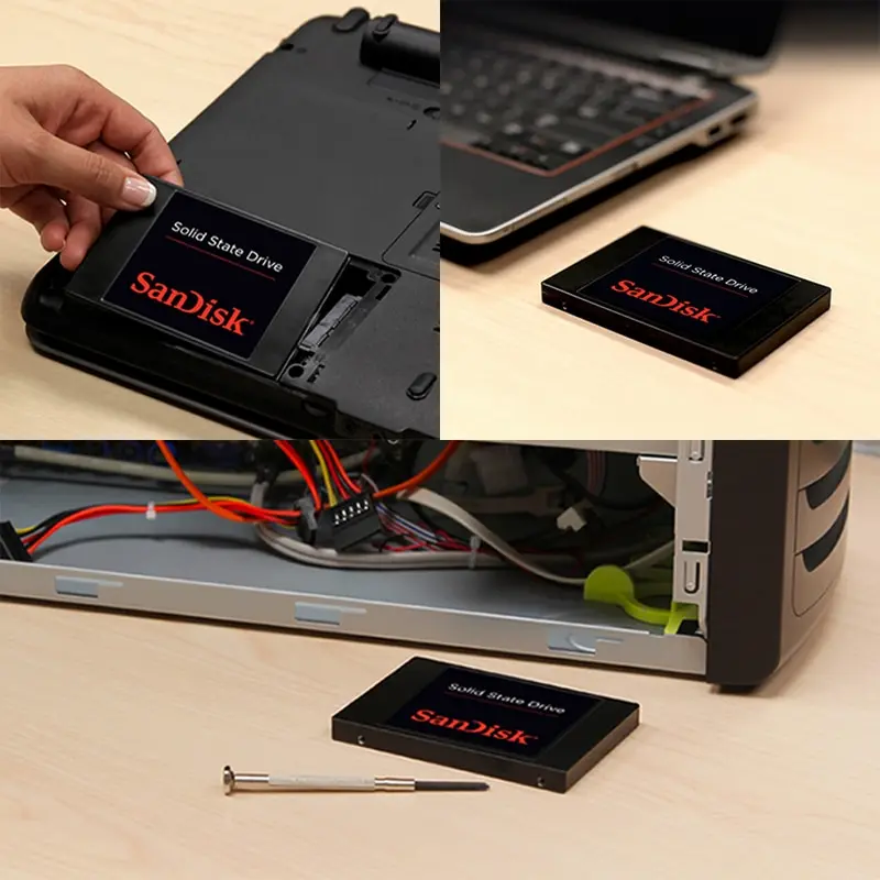 100%  SanDisk SSD Ʈ 3D, SATAIII  ָ Ʈ, 250GB, 500GB, 1T, 2T ϵ ̺, HD ũ 2.5, Ʈ ǻͿ