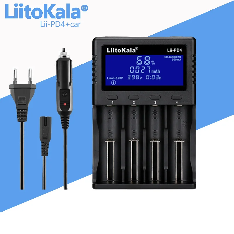 LiitoKala Lii-500 Lii-600 Lii-S8 Lii-PD4 Lii-PD2 LCD 3.7V/1.2V 18650/26650/16340/14500/18500 Battery Charger with screen battery charger,battery charger adapter