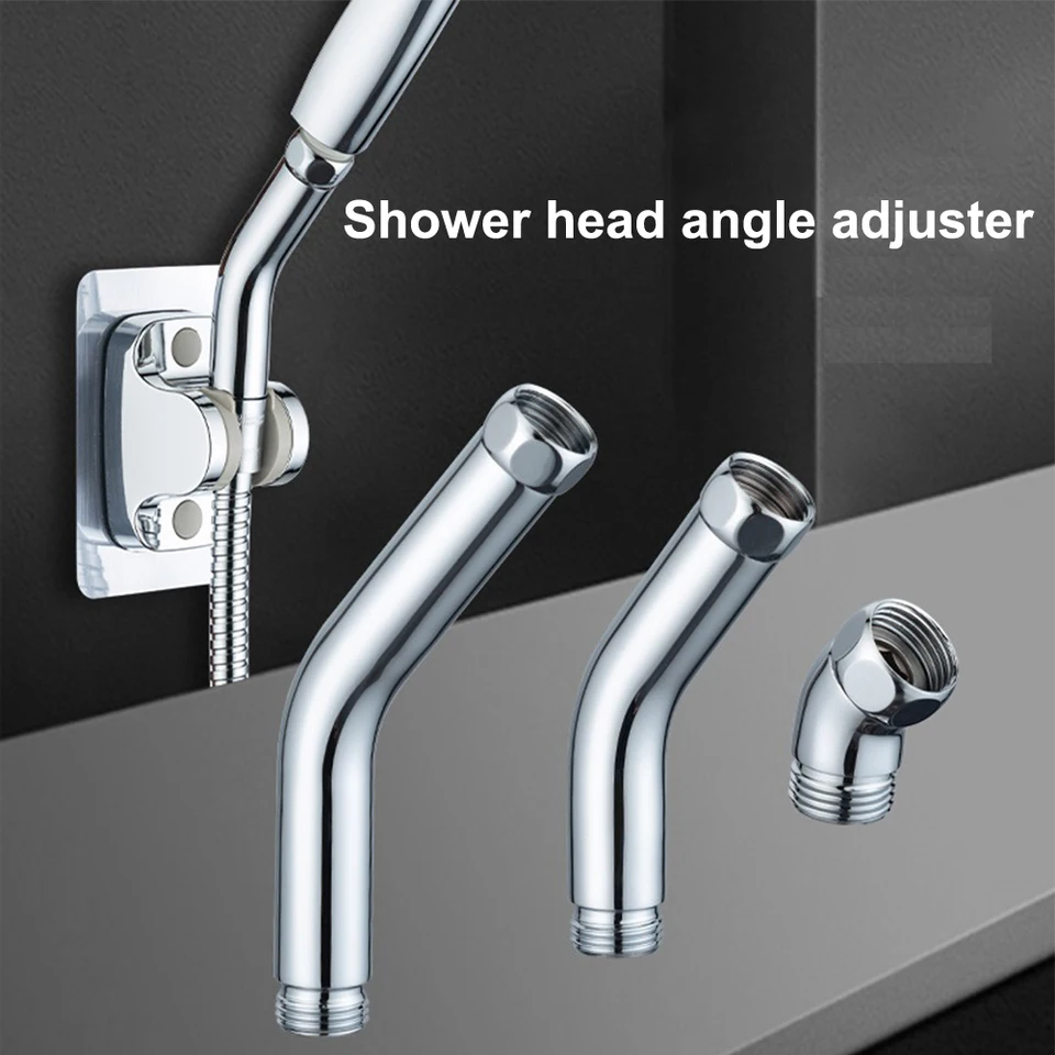 Adattatore A Gomito Per Braccio Doccia 135° – Prolunga Girevole In Ottone Filetto G 1/2'' – Completo Di Nastro Teflon - 2