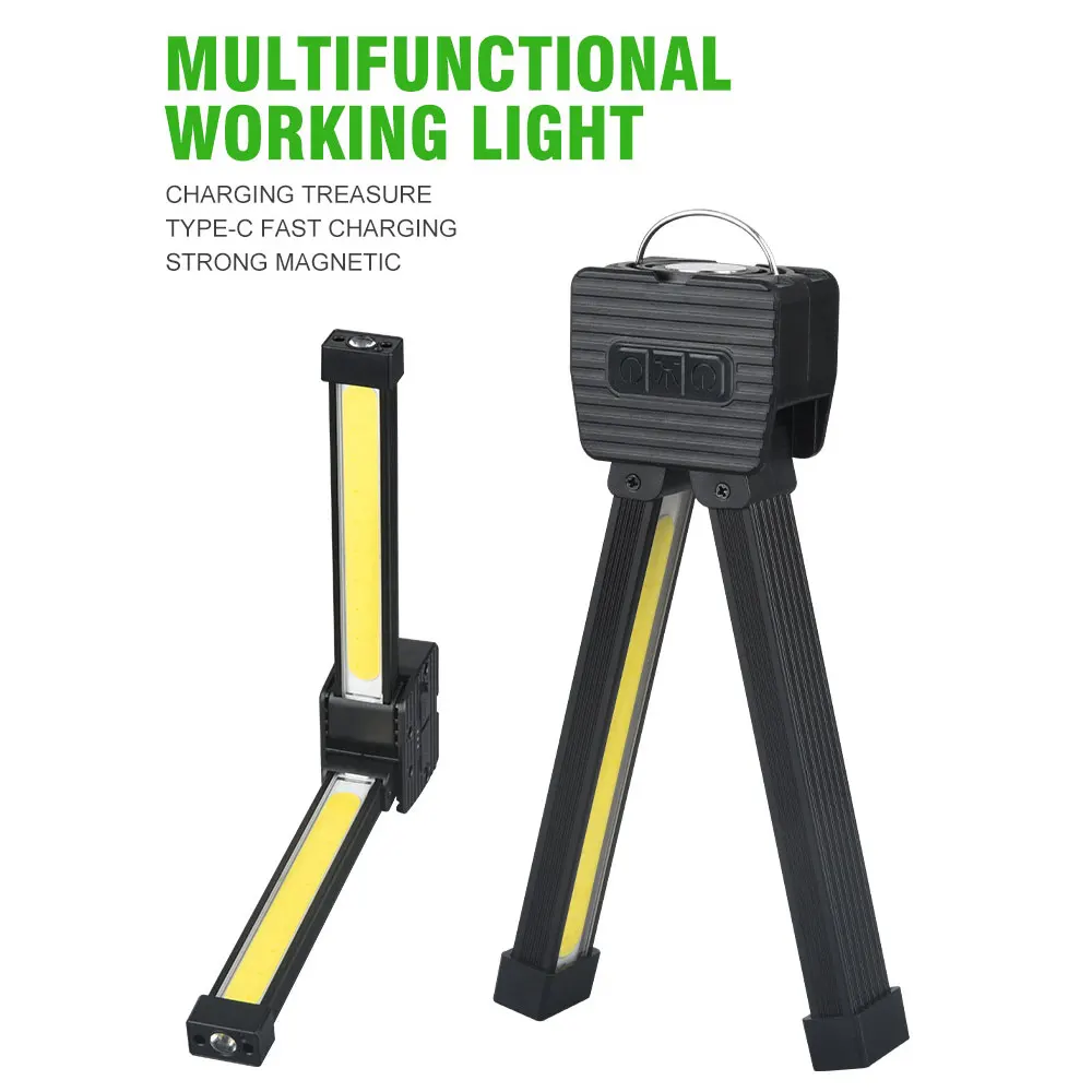 LED Flashlight LED Work Light Work Light Gym Lamp for Posing,7th Gear Dimming,Portable Magnet LED Flashlight with Hook