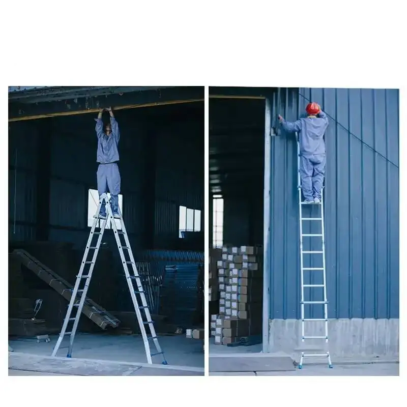 두꺼운 접이식 사다리 알루미늄 합금 휴대용 엔지니어링 사다리 다기능 헤링본 사다리 텔레스코픽 발판 사다리