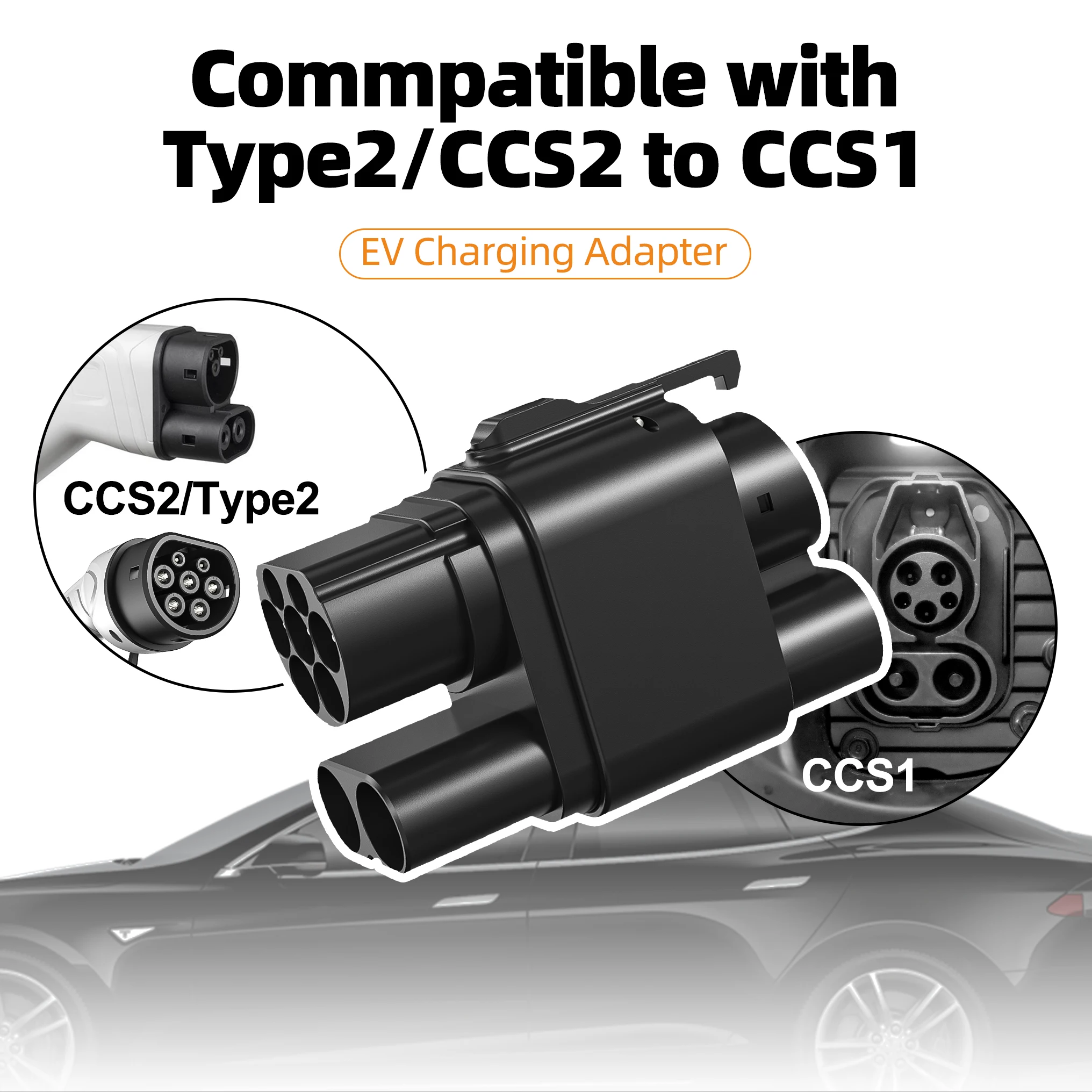 CCS2 to CCS1 Adapter DC Fast EV Charging Adapter From CCS2 to CCS1 EV Charger for Electric Vehicle Charger feyree