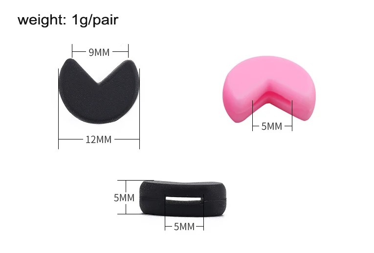 20 stücke (10 Paar) neue Silikon brille Brille Anti-Rutsch-Ohr haken Schläfen spitzen halter Brillen Sport zubehör ah012 – Detail 3