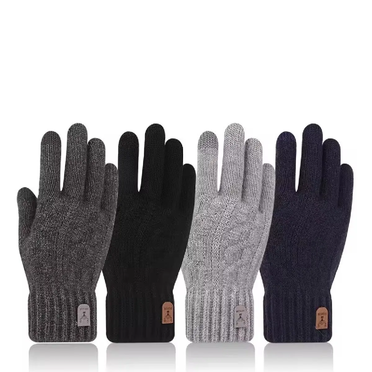 Warm Gloves New Men's Warm Gloves Winter Touch Screen Plus Fleece Gloves Cold Warm Wool Knitted