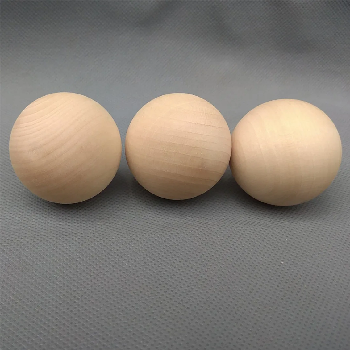 Dia 6/8/10/12/15/20/25/30/35-90mm Solid Natural Color Ball No Hole Round Wooden Beads Manual DIY Ball Jewelry Carving Beads