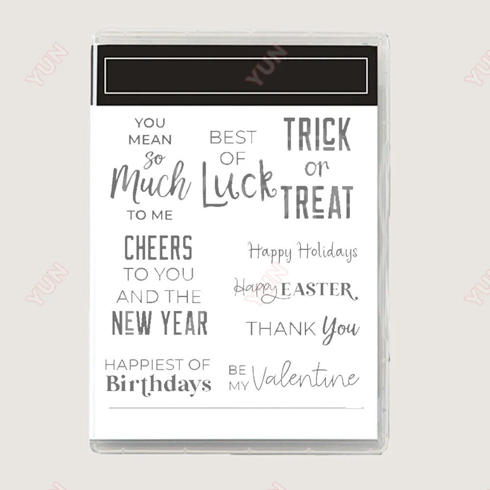 

Happy Letter Silicone Stamp Metal Cutting Dies Stamps Making Scrapbook DIY Handmade Embossing Stencil