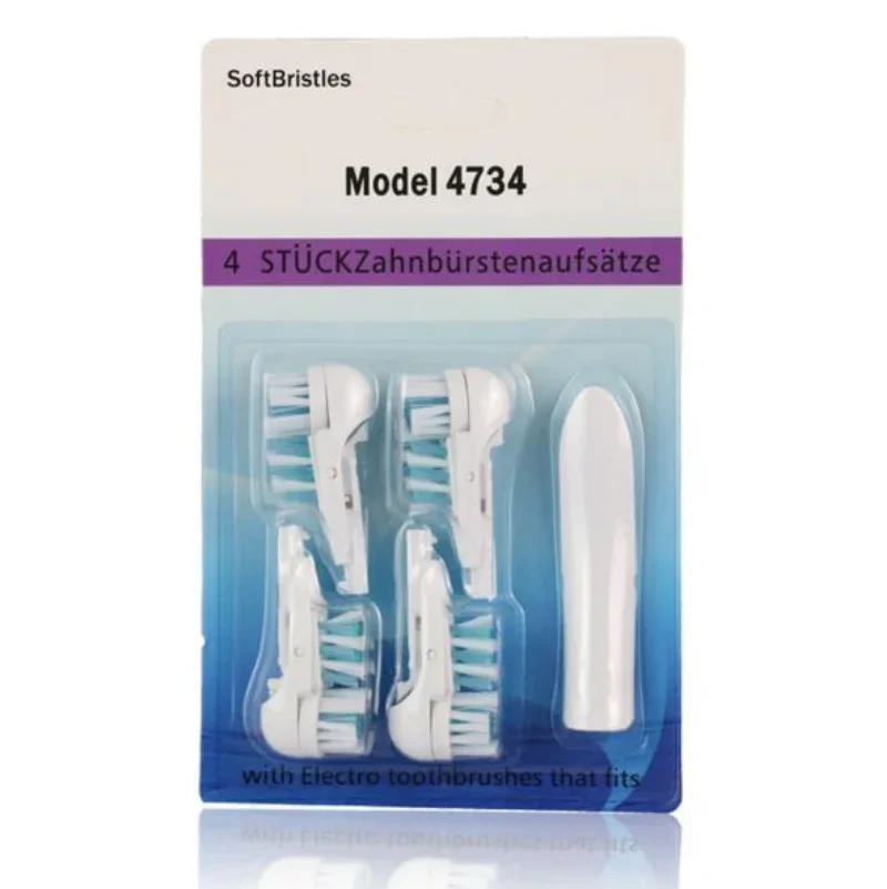 Toothbrush Head Replaceable Compatible for Oral B Dual Clean Cross Action Electric Toothbrush Gum Care 4 Heads=1 Pack