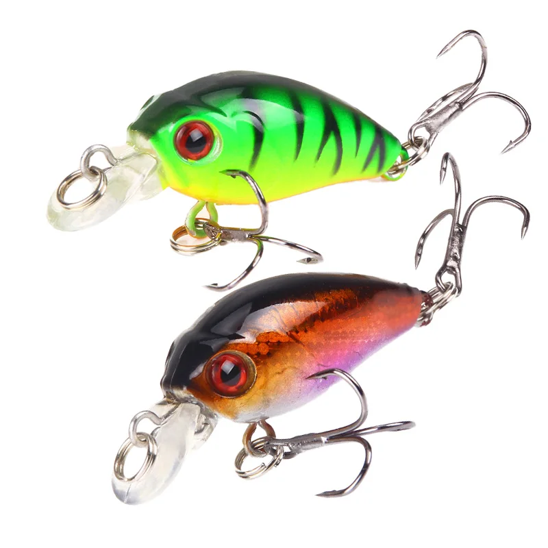 

ALASICKA 1PCS 4.5cm 3.8g Small Chubby Fish Fishing Lure Artificial Crank Hard Bait Wobblers Bait Bionic Fake Bait Fishing Lure