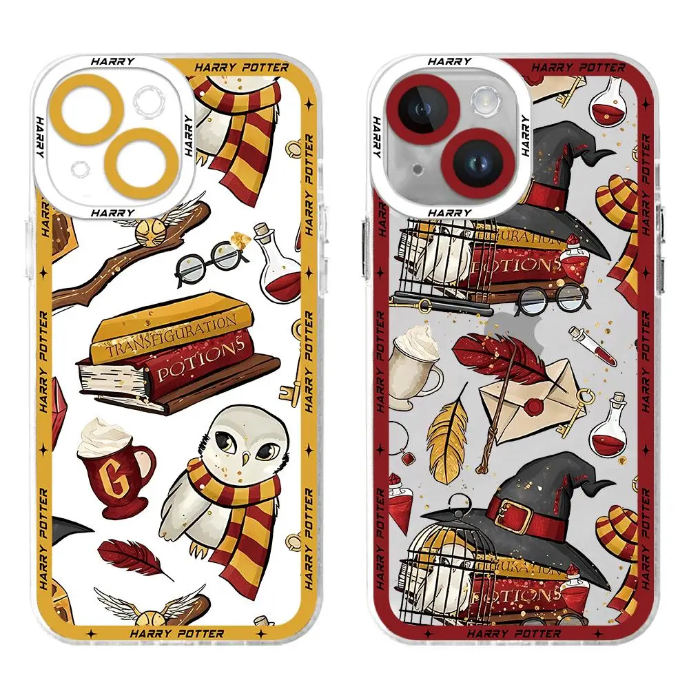 Splendida custodia P-Potters Wand Harries per Apple iPhone 14 Pro Max XR 13 12 Mini 15 Pro 11 Pro 8 Plus SE 7 6S XS X Soft Cover
