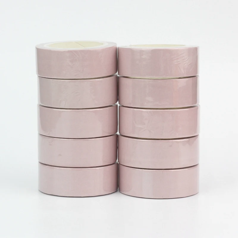 

2023 NEW 10pcs/Lot Deco Neutral Pink Solid Color Washi Tapes for Journaling Craft Adhesive Stickers Masking Tape Papeleria