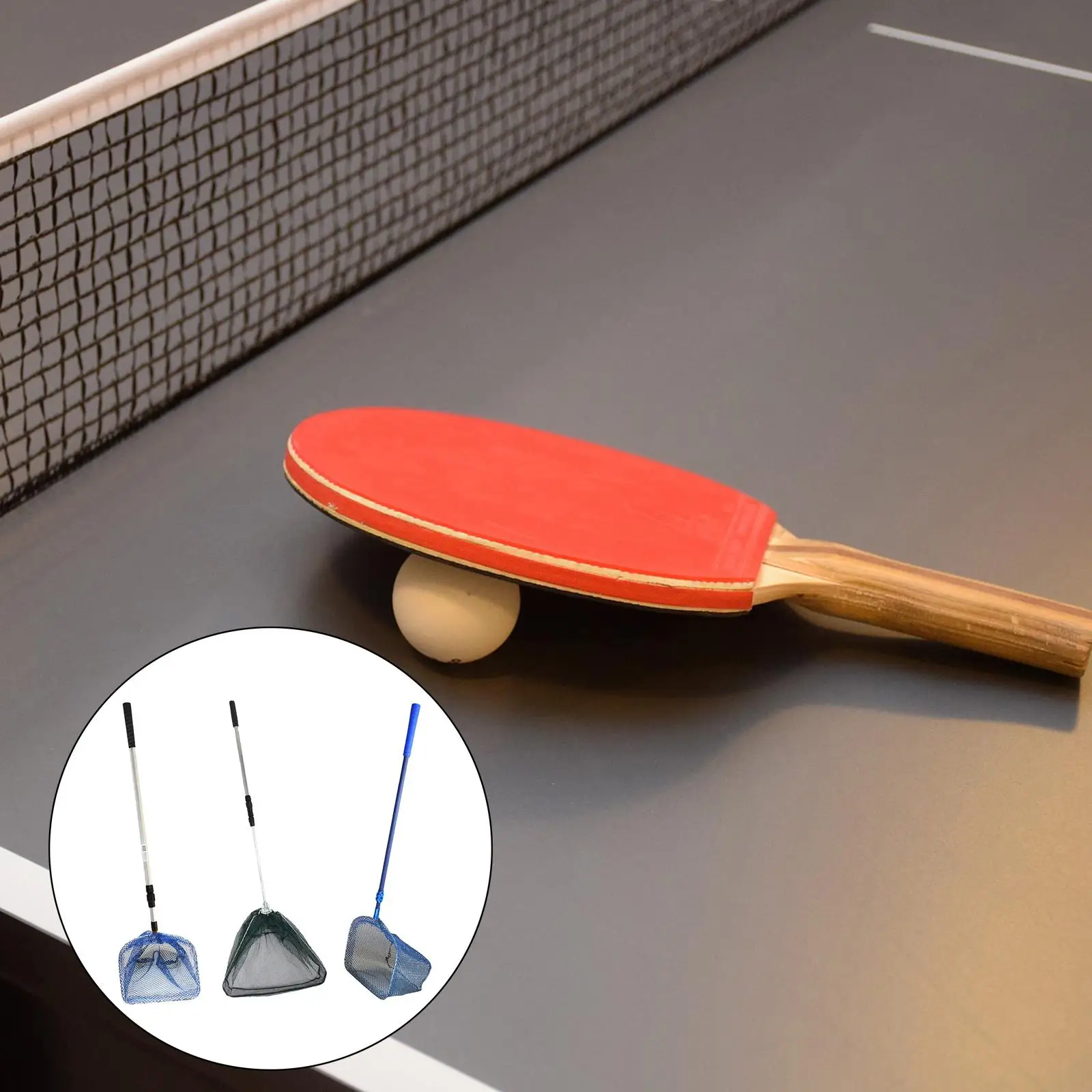 Table Tennis Ball Picker with Telescopic Net and Storage Bag tennis accessories