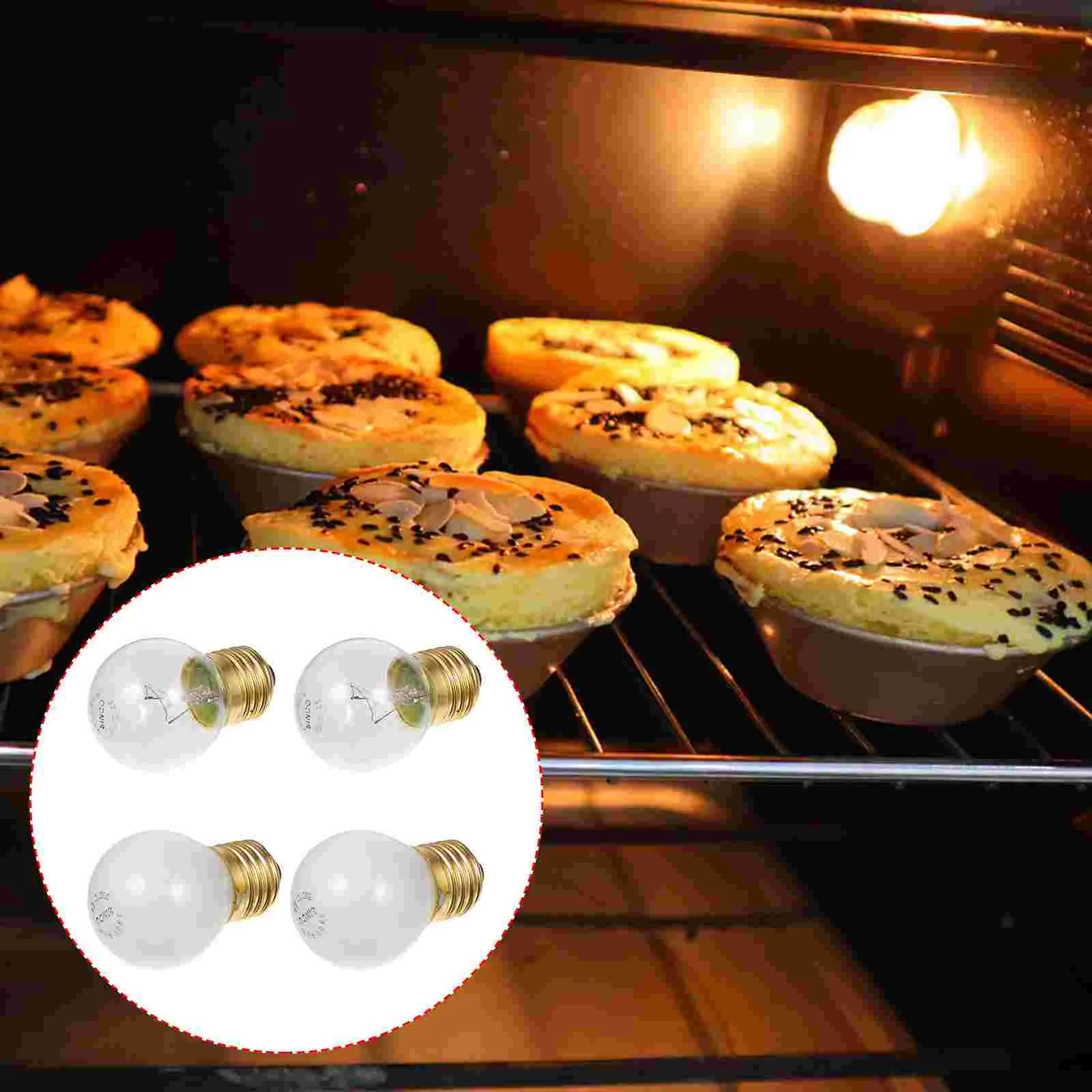 

4 PCS E27 Oven Light Replacement 40W Microwave Appliance Replacement Bulb