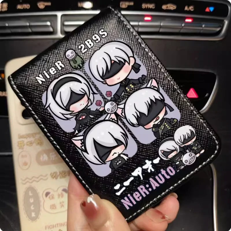 Anime NieR:Automata  Wallet Fold Bag Multi Card Coin Pocket Photoes Holder Fashion Kids Wallets Gift