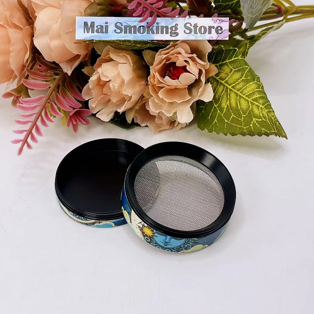 1.6/2/2.5inch Moon Herb Grinder Boho Sun 4-layer Manual Salt Spice Mill Pepper Mortar Tobacco Grass Raw Grinder Smoking Tool 5