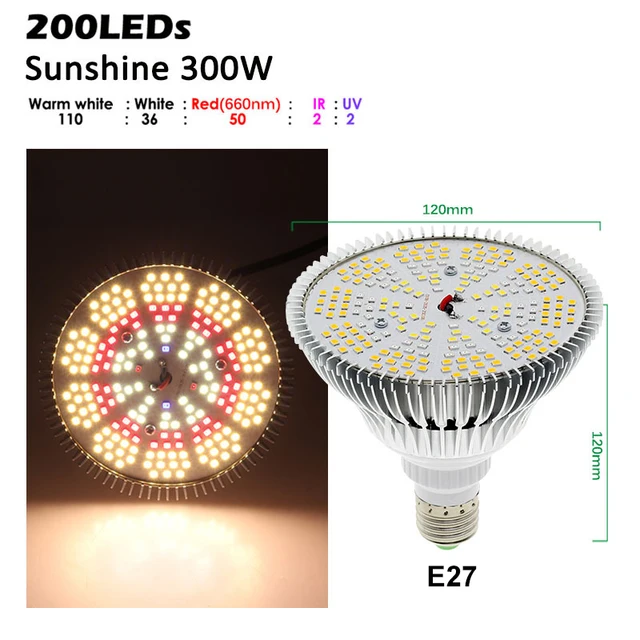 Led Grow Teljes Spektrum Izzó E27 220 V Növény Világos Üvegházhatású Hidroponikus Lámpa Könnyű Fitolamp A Beltéri Növények Virágához - Image 3