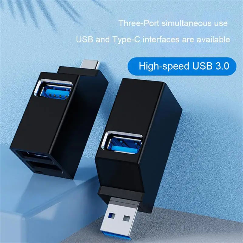 Usb 3.0 Hub Adapter Extender Mini Splitter Box 3 Porte Ad Alta Velocità Trasferimento Dati Usb Splitter Docking Station Per Pc Laptop Nuovo