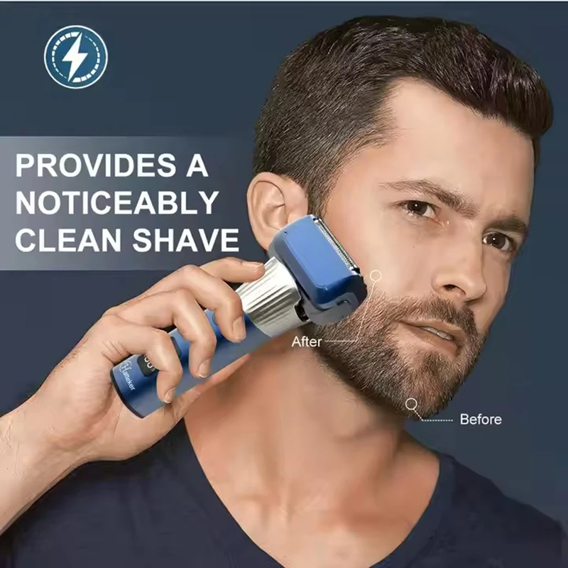 Hatteker Floating Men's Electric Shaver (5 Blades) USB Portable Rechargeable Cordless Razor