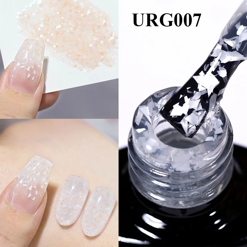 Ur Zucker 7ml Gold Glitter Mineral Gel glänzende Pailletten Nagel Gel politur semi permanent UV-LED Gel Maniküre Lack einweichen