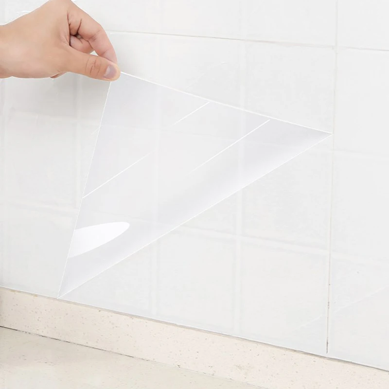 

60*300cm Kitchen Oil Proof Wall Sticker Clear Self-Adhesive Film Covering Removable Protective Film Shelf Drawer Liner Decor