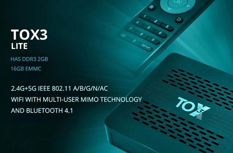 TOX3/TOX3 Lite TV Box Android 11 Amlogic S905X4 Set Top Box 2.4G/5G BT4.1 Suppor