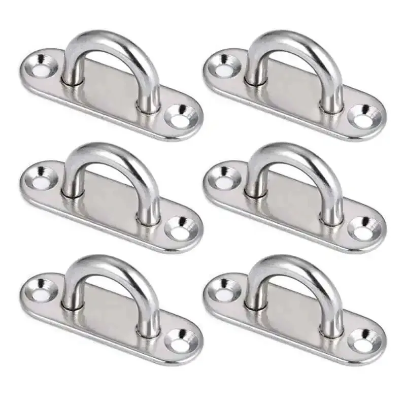 1PCS 304 Marine Grade Stainless Steel Oval Eye Board Deck Buckle Staple Boat Shade Sail Mounting Fastening Set marine hardware,marine fastening set,marine mounting set