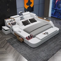 Lit de Luxe Moderne Multifonctionnel de Designer, Style Européen Unique, Grand Lit pour Hôtel, Décoration de Chambre, Letto Matrimoniale 4