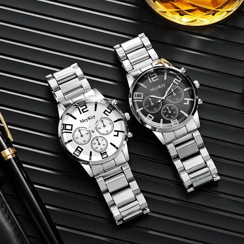 

Mens Steel Strip Casual Fashion Watch Strap Watch For Gift Giving Vintage Outdoor Electronic Watch Classics Stainless Steel