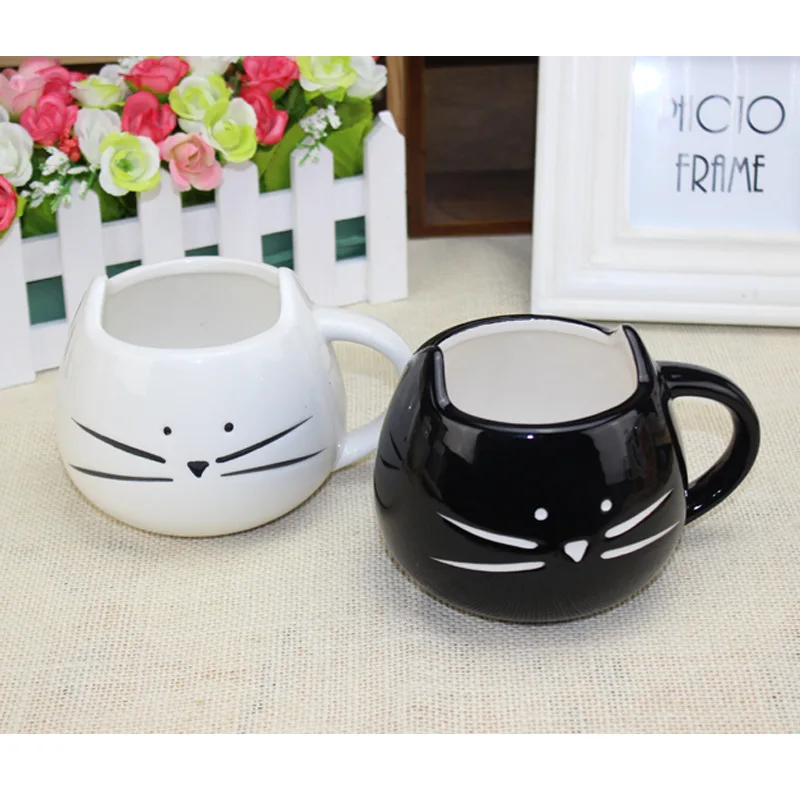 New Cute Cat Mug Animal Milk Mugs Original and Funny Cups to Give Away Unusual Tea Cup of Coffee Drinkware Personalized Gift Bar