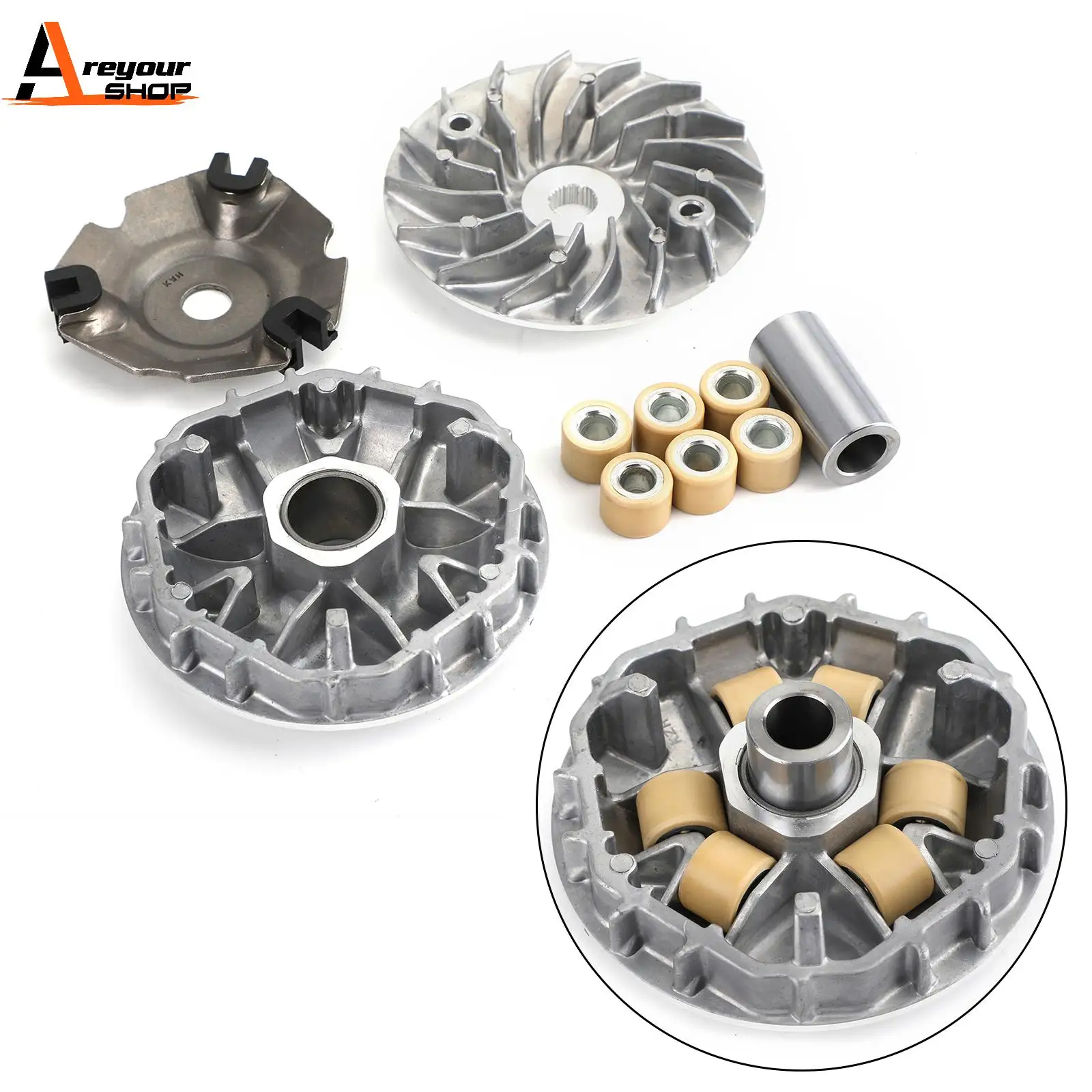Scooter Engine Variator Nut Front Primary Variator Clutch Movable/Face Drive Complete For Honda PCX125 WW125 PCX 150 WW150