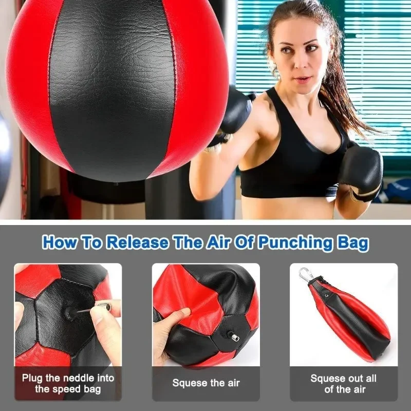 Boxing Speed Ball Pear Shape PU Speed Bag Boxing Punching Bag Swivel Speedball Exercise Fitness Training Ball