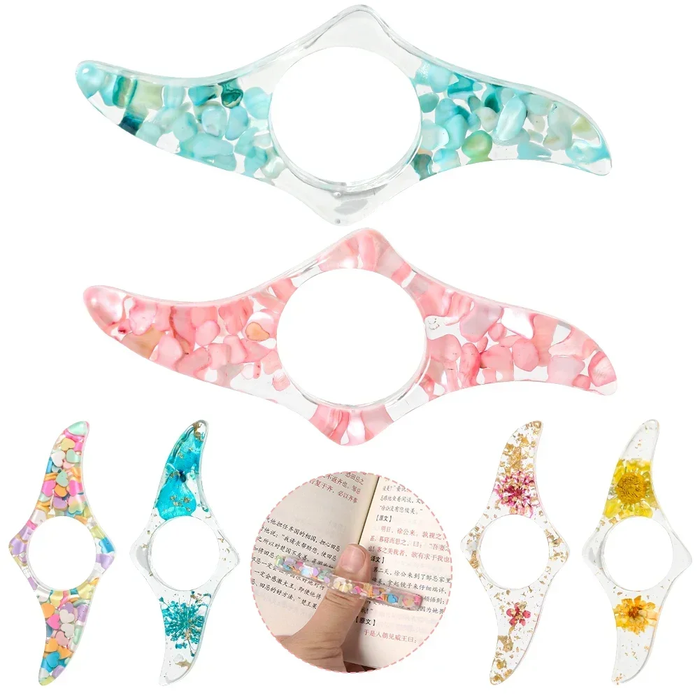 Bookmark Page Holder Bookmark Holder Portable Thumb Book Support Book Page Separator For Reading Dried Flower Resin