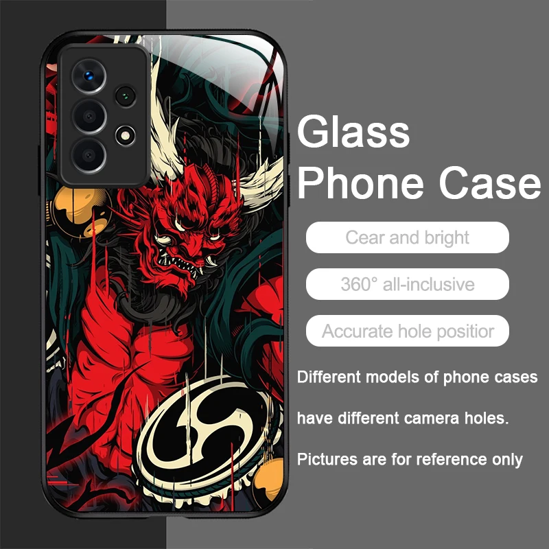 Ghost Face Samurai Tempered Glass Phone Case - Japan Edition