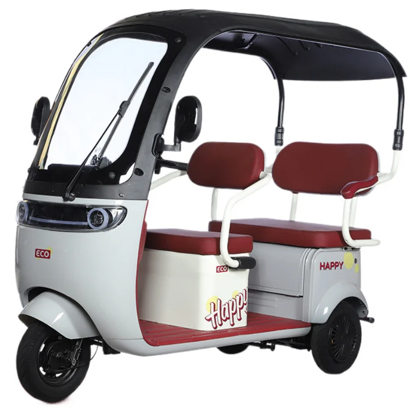 Triciclo elettrico da carico Scooter per mobilità per anziani con sedile passeggero per scooter elettrico per famiglia da 1000 W per adulti 3 ruote con tetto