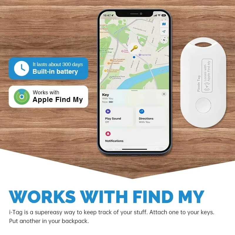 GPS Tracker Children/Elder Mini Pet Tracker Bluetooth Smart Tag Car Lost Tracker for Apple IOS System Find My