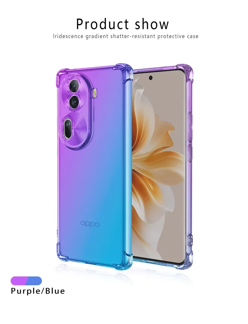 Gradient Shockproof TPU Phone Case - Protective Cover  Coque Shell