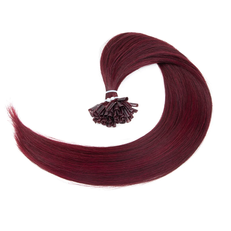 Remy Nail U-Tip Haarverlängerungen 100% Echthaar Maschinell Keratin-Beschichtet Glattes Haar Klebstofffrei Einfache Installation DIY-Set für Salon – Detail 5