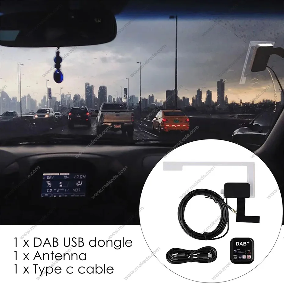 MEKEDE DAB+ Antenna With USB Adapter For European Android Car GPS Navigation Radio Video Multimedia Player car multimedia player car radio car radio player car music player mp3 music player For Honda Hyundai Kia