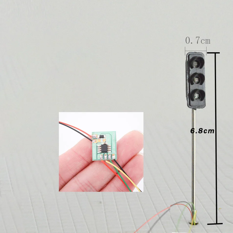 Ho Scale Railway Train Traffic Lights Sets 1:87 Model Lamp DIY Modeling Toys Architecture Building Materials for Diorama 1set 4