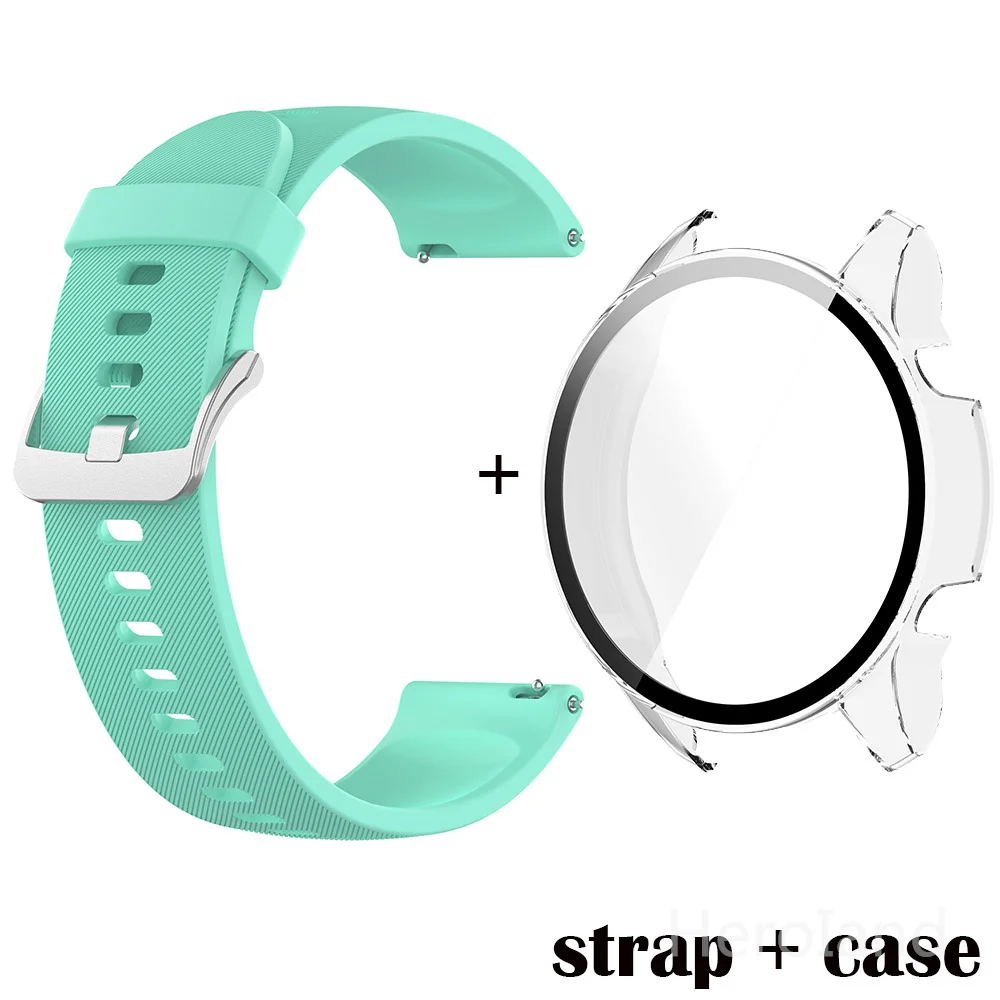 High-Performance 22mm Silicone Watch Band with Protective Case for Smartwatches
