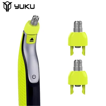 YUKU 코 헤어 트리머 교체 헤드, 필립스 원 블레이드, QP2520, QP2630, QP6520, QP6530, QP6620 면도기, 린스블 듀얼 엣지 블레이드