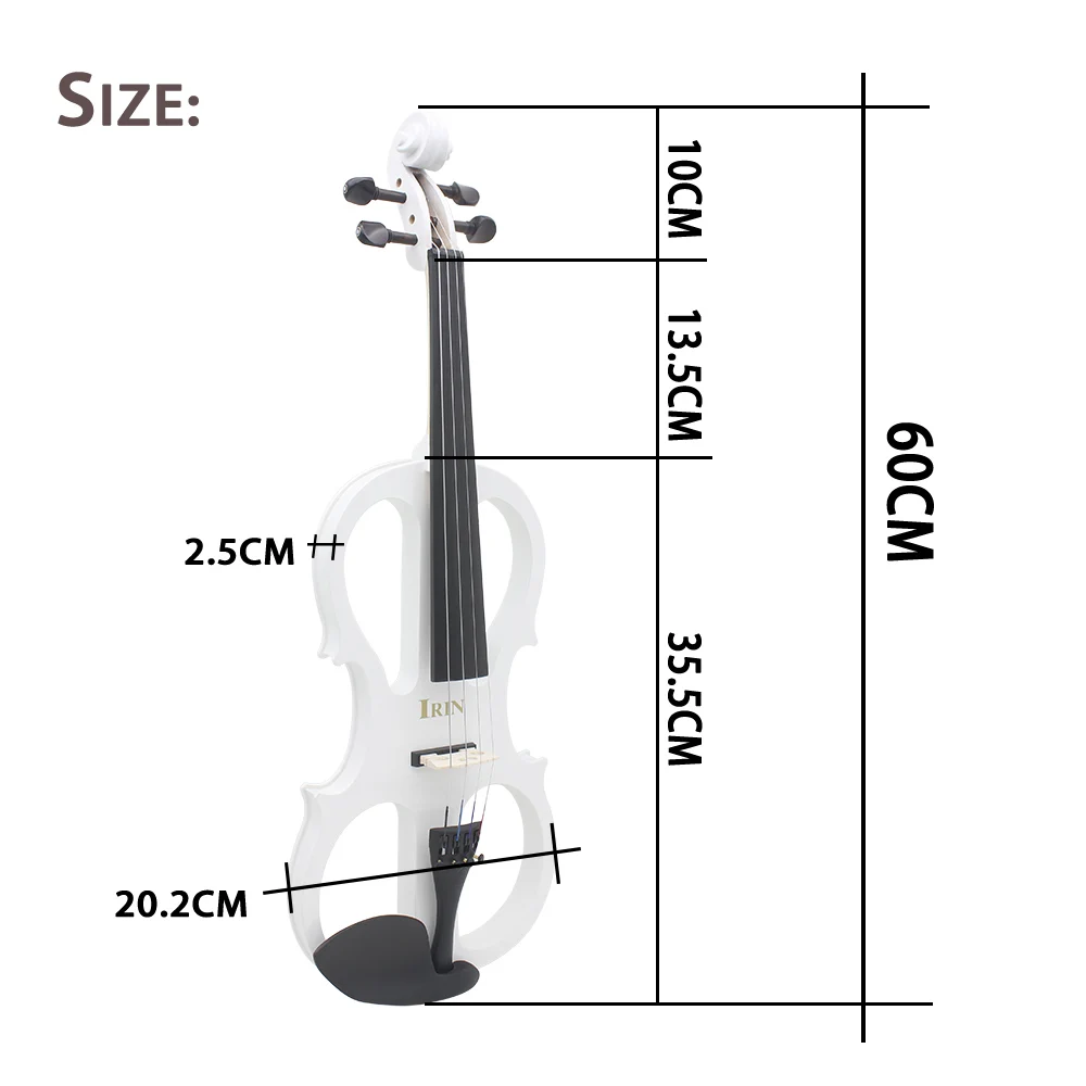 IRIN 4/4 Electric Violin Fiddle Student Beginners Solid Violin Starter Kit Stringed Instrument with Case Bow Audio Cable Strings 8 Sec17e3dda2ee47f58bd9cc998b2b31e8W
