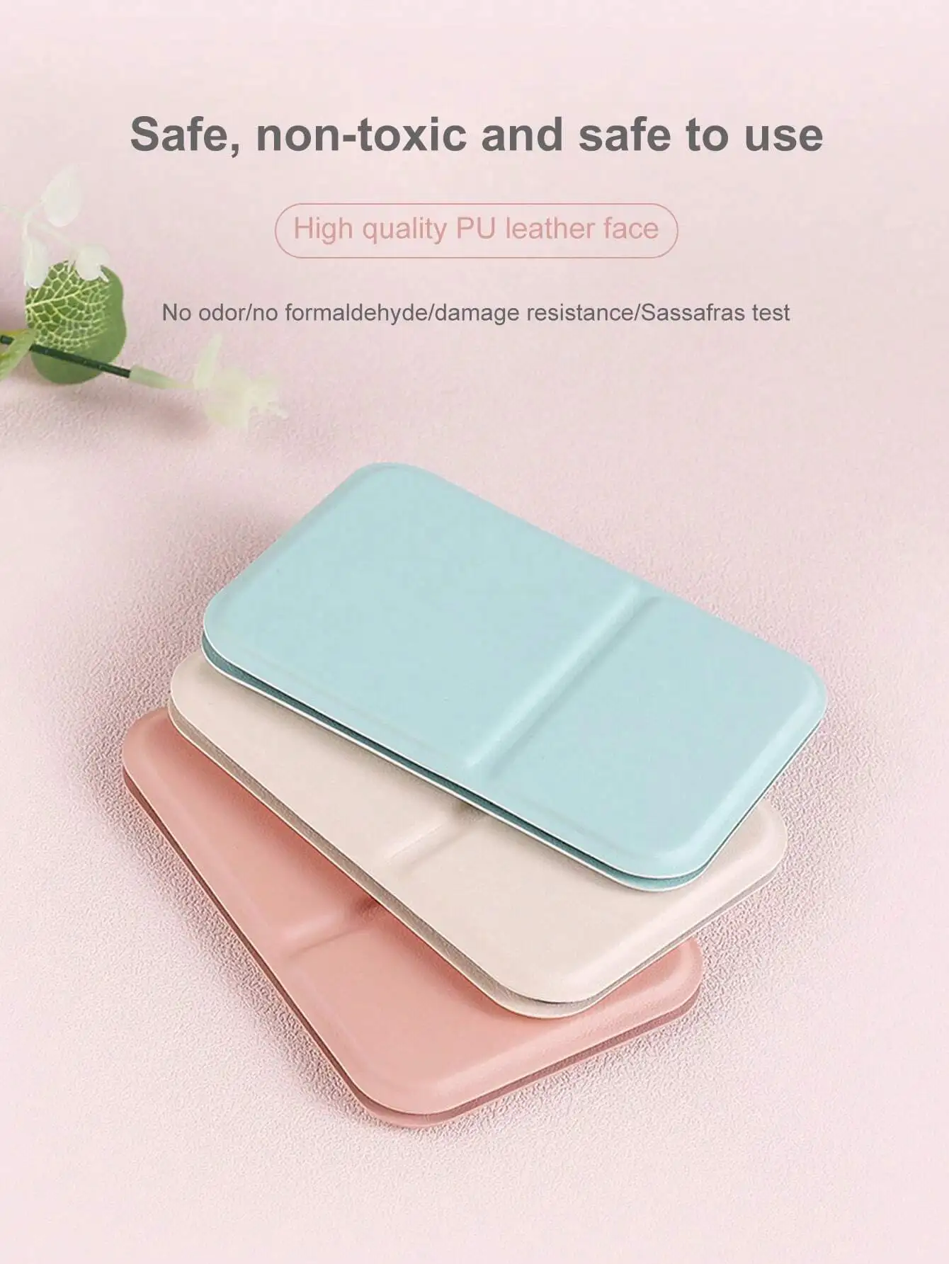 Portable Folding Leather Makeup Mirror Women Desktop Vanity Mirror For Dormitory Travel Beauty Tool For Touch-On The 1pc