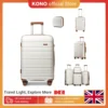 Kono Hard Shell Suitcase Set Lightweight Polypropylene Travel Trolley with TSA Lock and Spinner Wheels