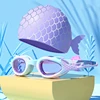 Professional Swimming Goggles HD Waterproof Anti Fog Silicon Swimming Cap Water Swim Goggles Caps for Kids 1