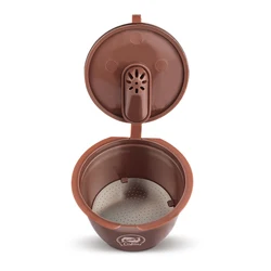 Reusable Coffee Capsule Pods with Refillable Filters - 2pc (Brown)
